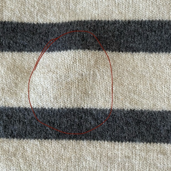 MICHAEL KORS BASICS OATMEAL HEATHER  STRIPED TURTLENECK SWEATER - Picture 11 of 11